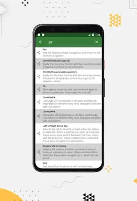 Excel Formulas & Shortcut android App screenshot 1